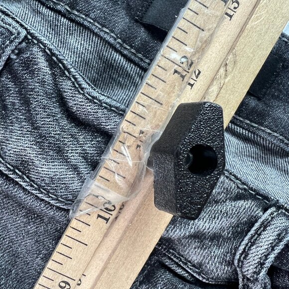 Judy Blue Jeans Women's Plus 33x26* Skinny High Rise Black Raw Hem Denim Tag 16W - Picture 15 of 16